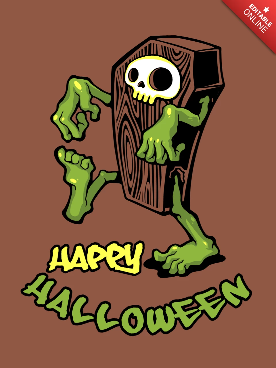 Halloween Good Vibes Only With Skull T-shirt Design Template
