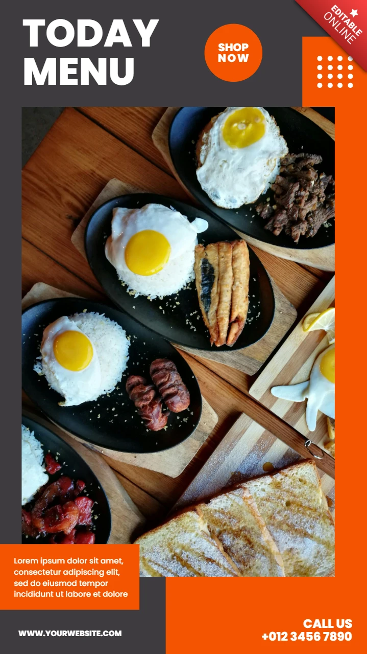 Eindrucksvolle Anzeige Restaurant Instagram Geschichte Post Designvorlage