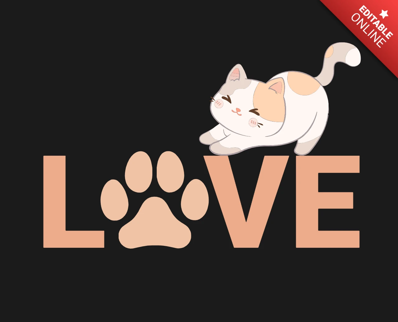 Modelo de design de camiseta com patas de gato