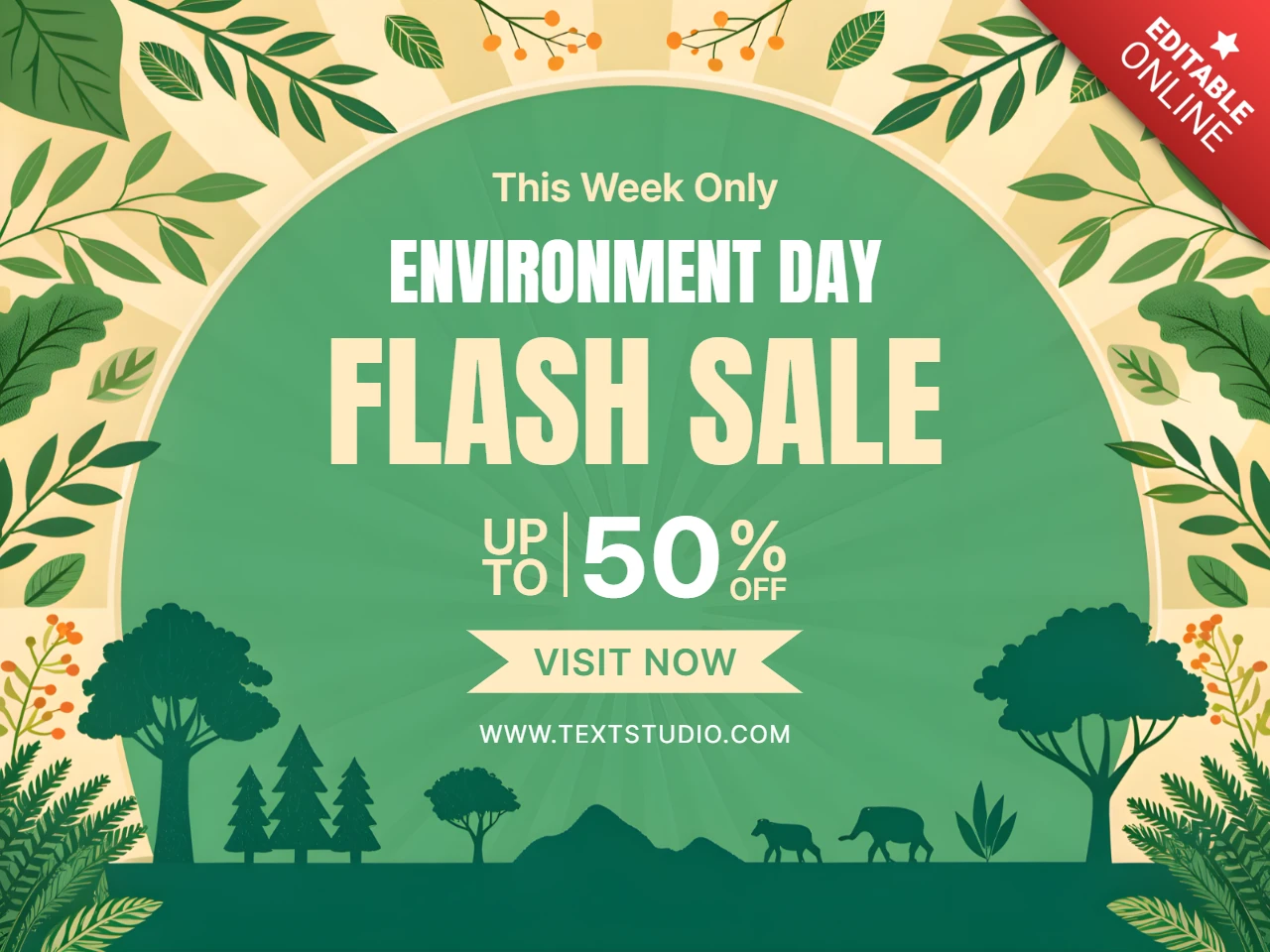 Eco-Friendly Environment Day Flash Sale Template Design
