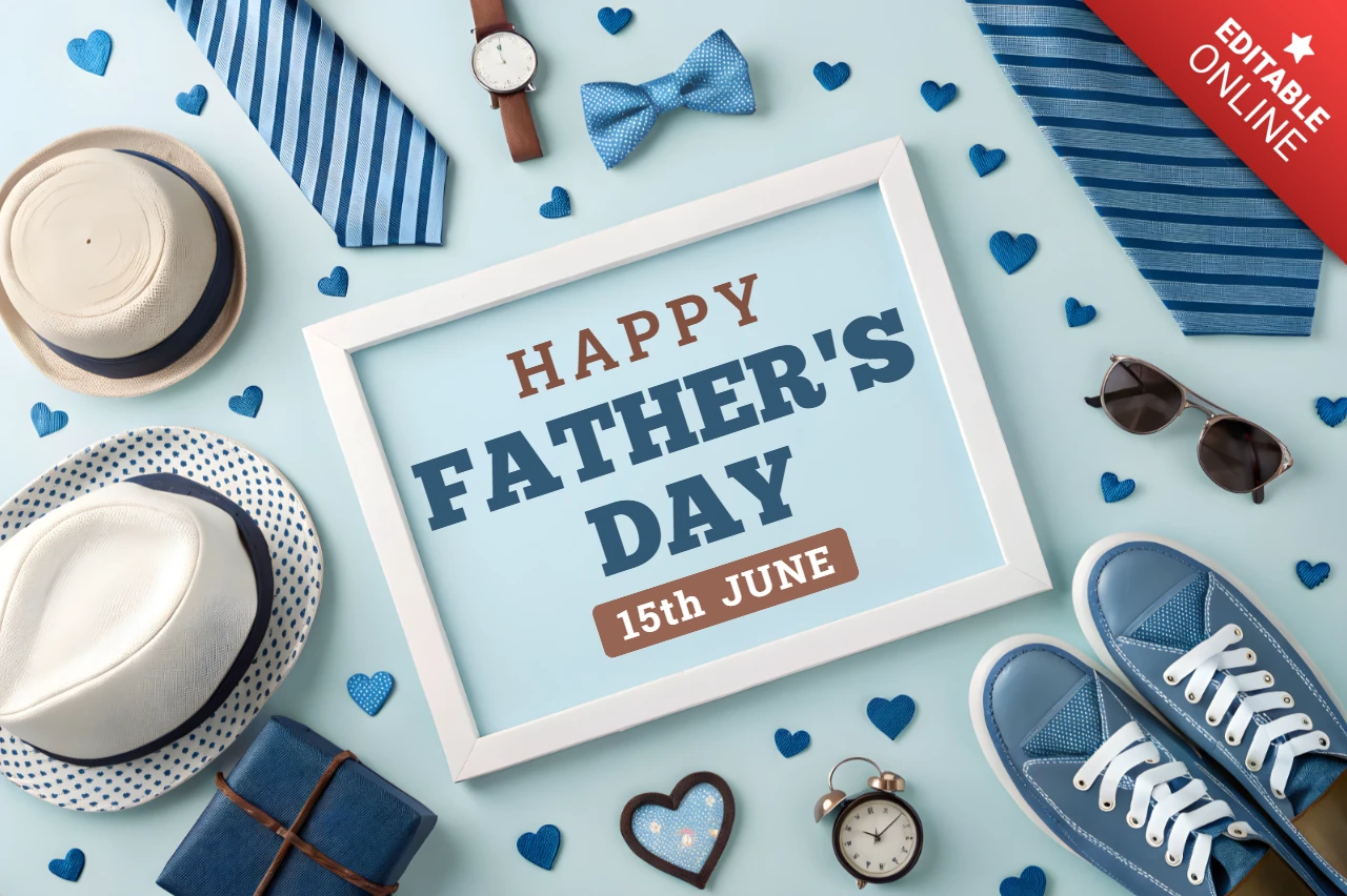 Father's Day Celebration Template - Stylish and Playful Design