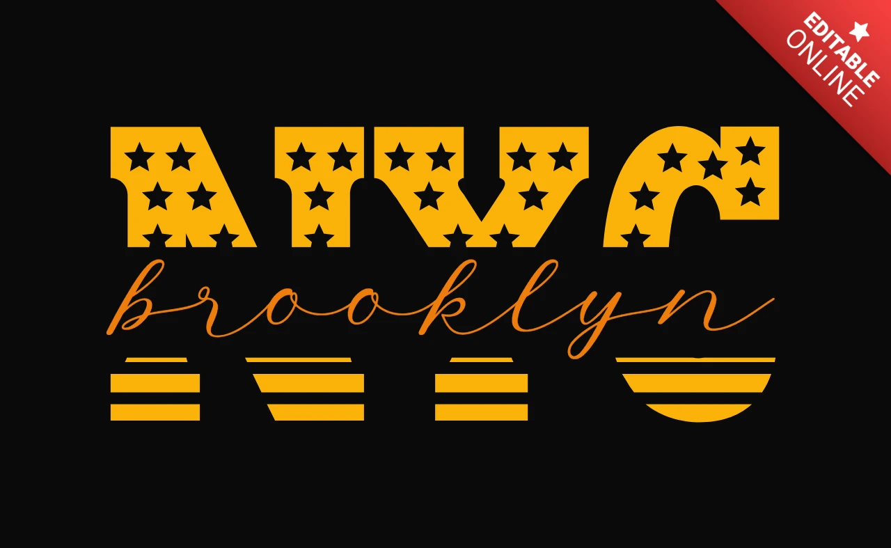 Nyc Brooklyn Typografie T-Shirt Design Vorlage
