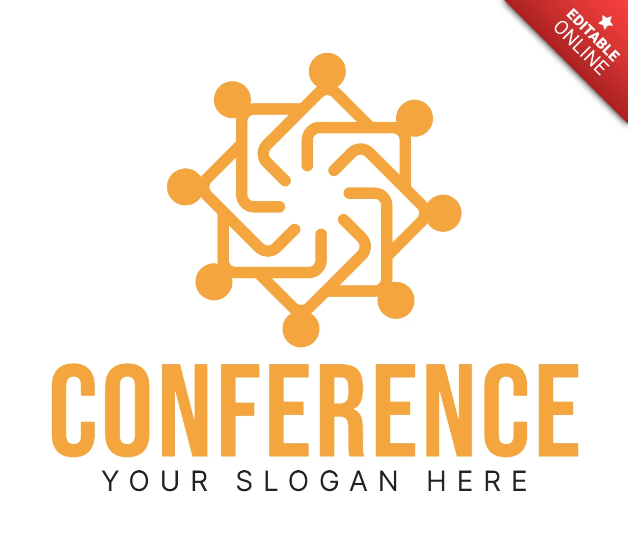 Abstrakte Designvorlage für das Konferenzlogo