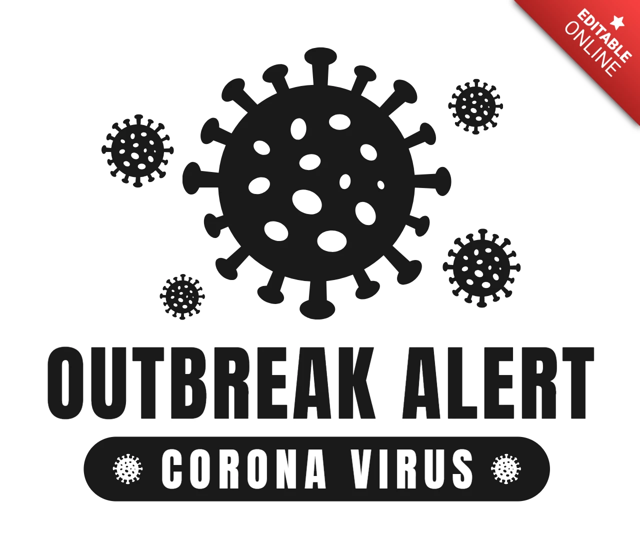 Corona virus Outbreak Alert Logo Design Template