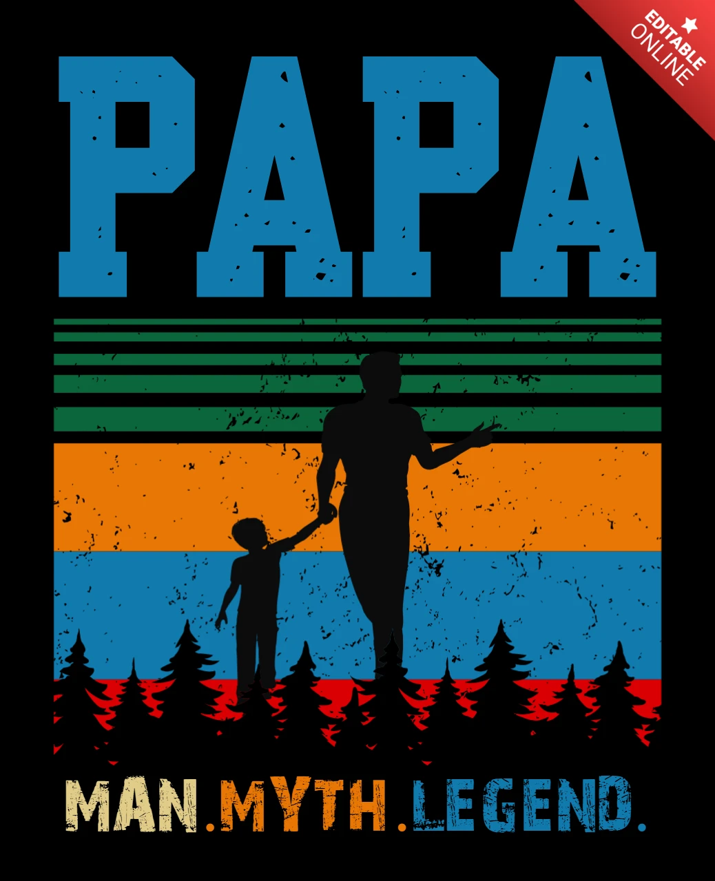 Father And Son Retro Design for Adventure Dad's Apparel