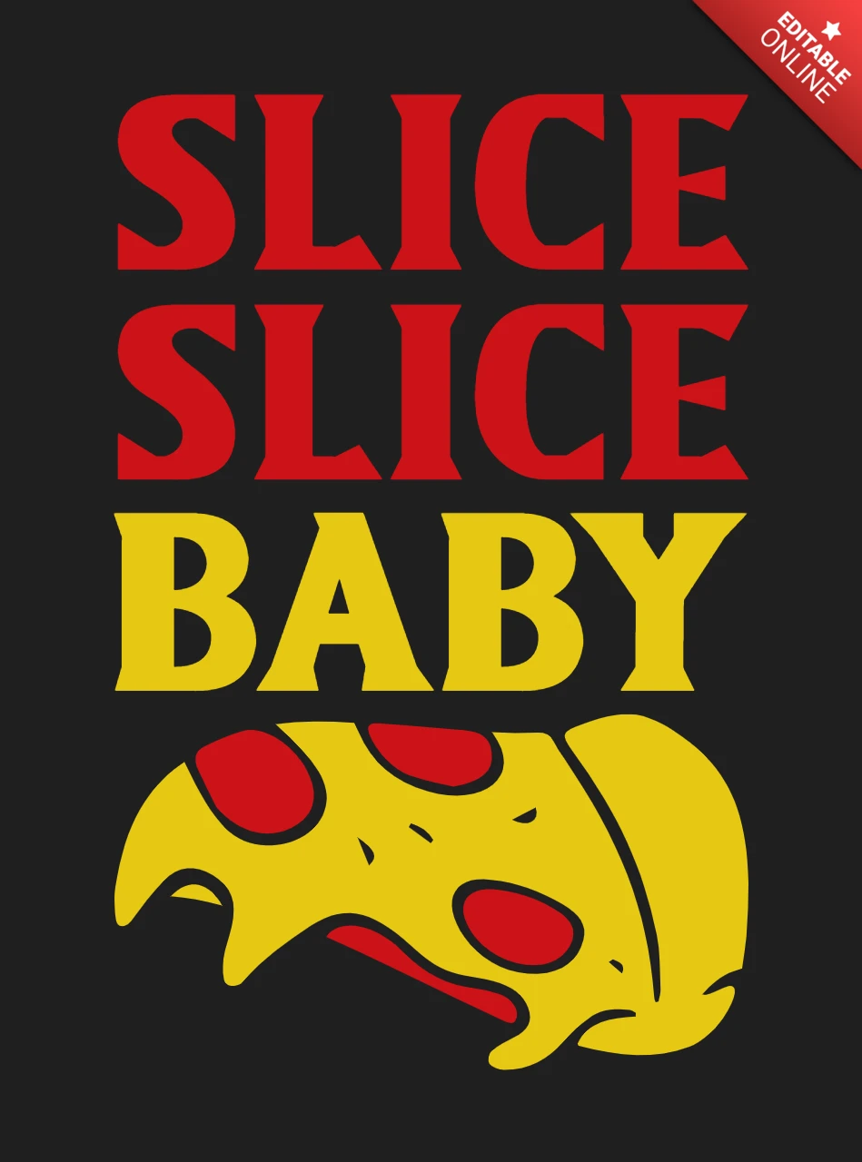 Slice slice baby pizza lover t-shirt ontwerp
