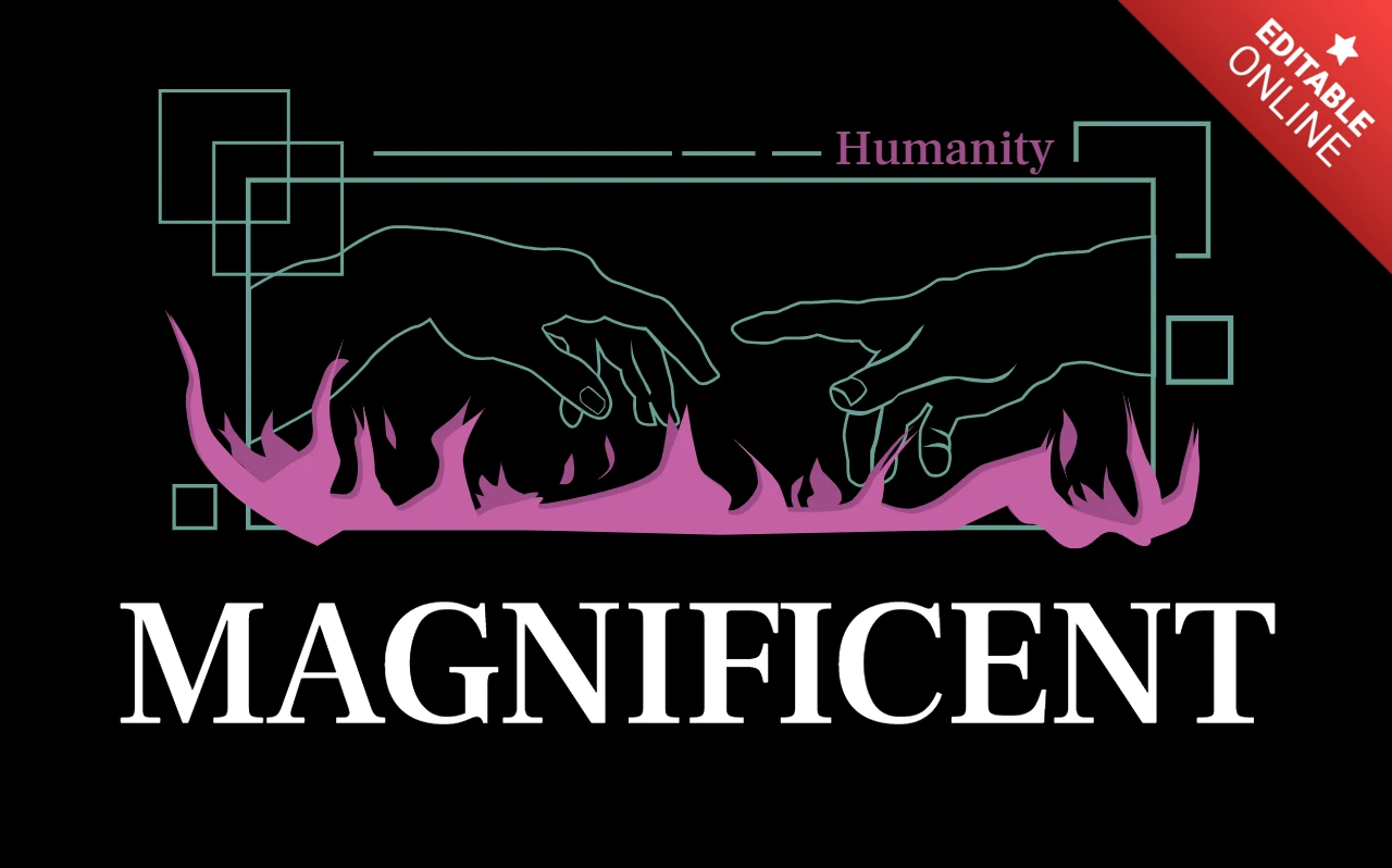 Magnifico template di design per mani per merce artistica