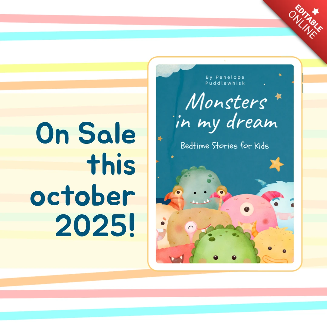 Kinderboek monsters in mijn droom verkoop instagram post ontwerpsjabloon