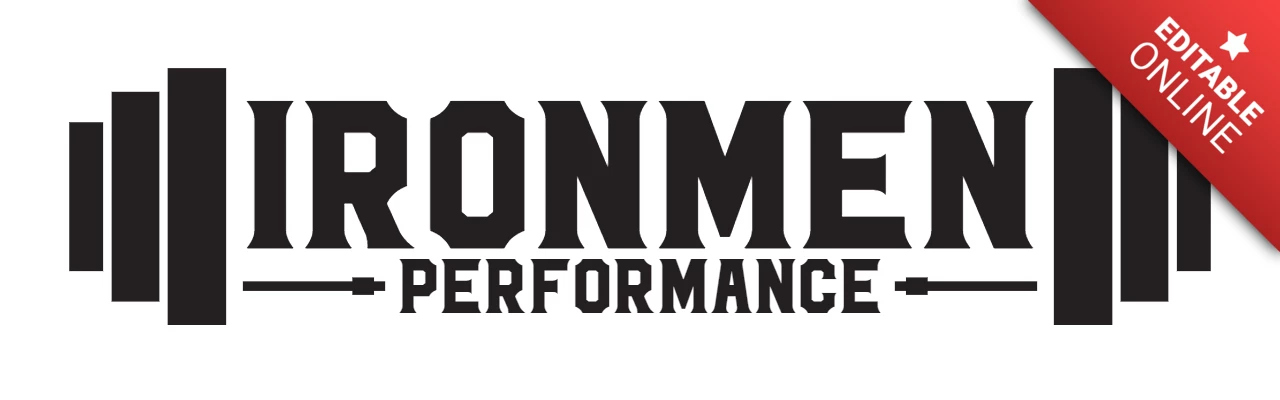 Iron Men Performance Gym Fitness Logo Design Template