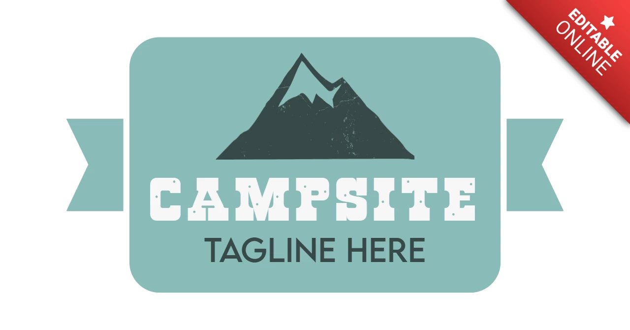 Berg-Campingplatz Abzeichen Vorlage Design