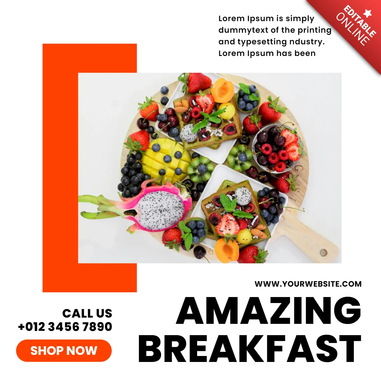 Special Food Promotional Social Media Post Design Template
