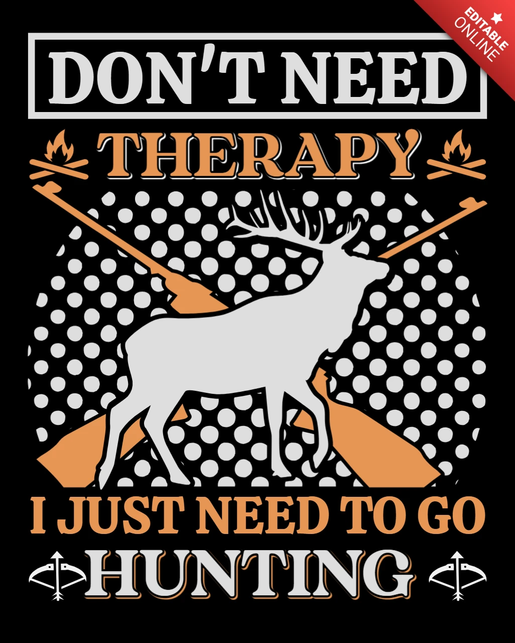 Vintage Hunting Therapy Design Template for Outdoor Enthusiasts