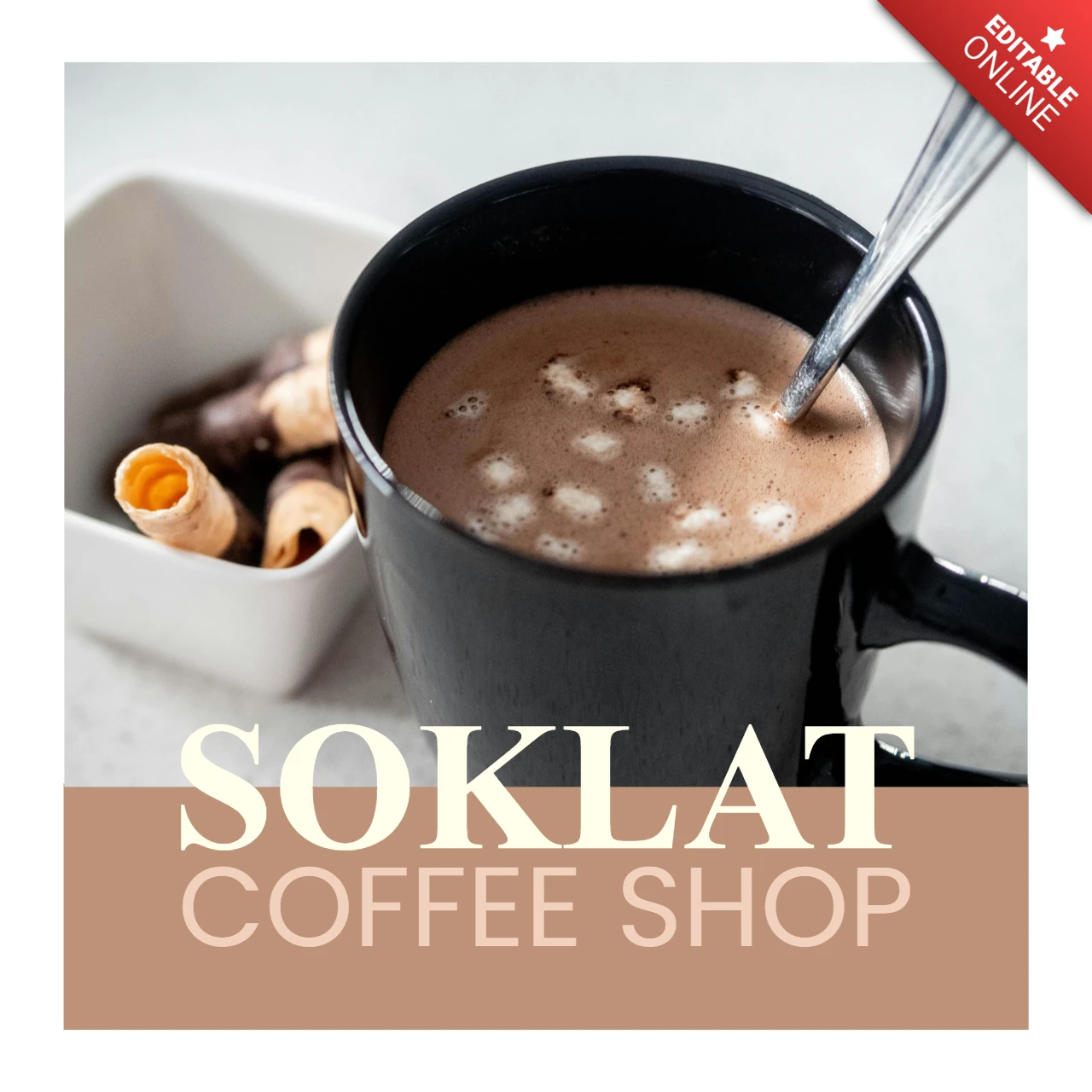コーヒーショップのソーシャルメディア投稿デザインテンプレート