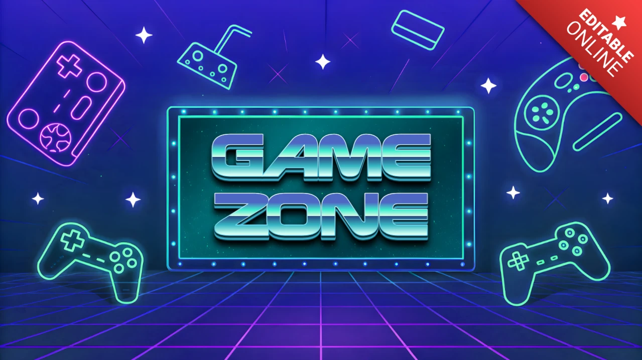 Modèle de fond de zone de jeu pour streamer de jeux en direct