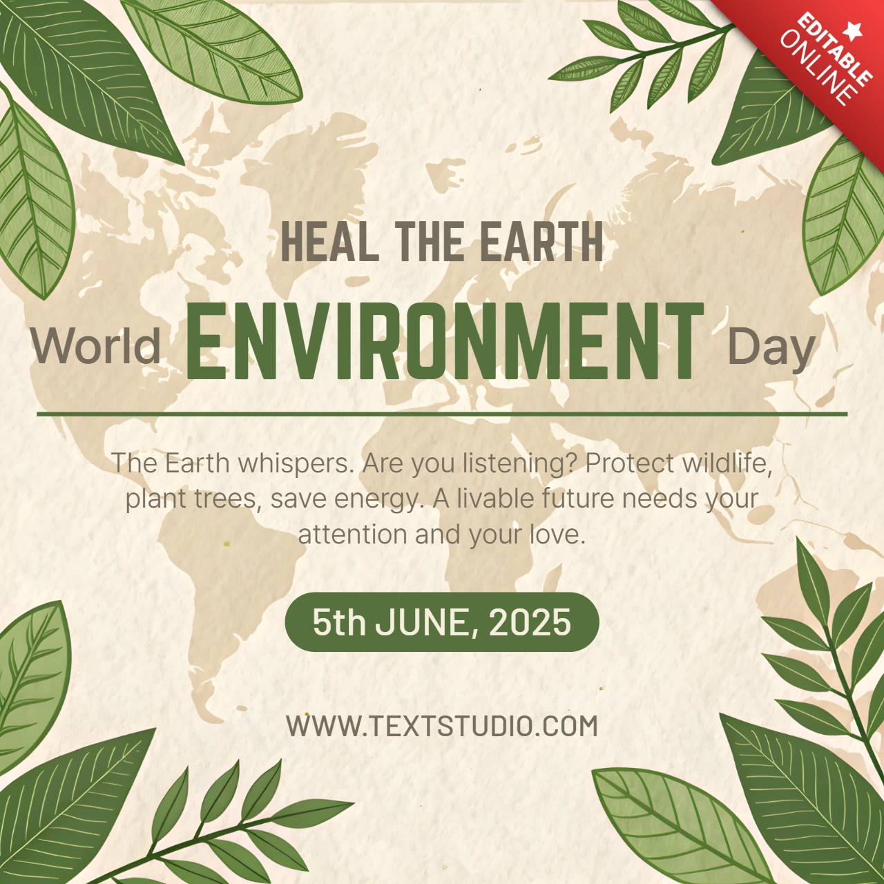 Soft Colors Design for World Environment Day Event Template