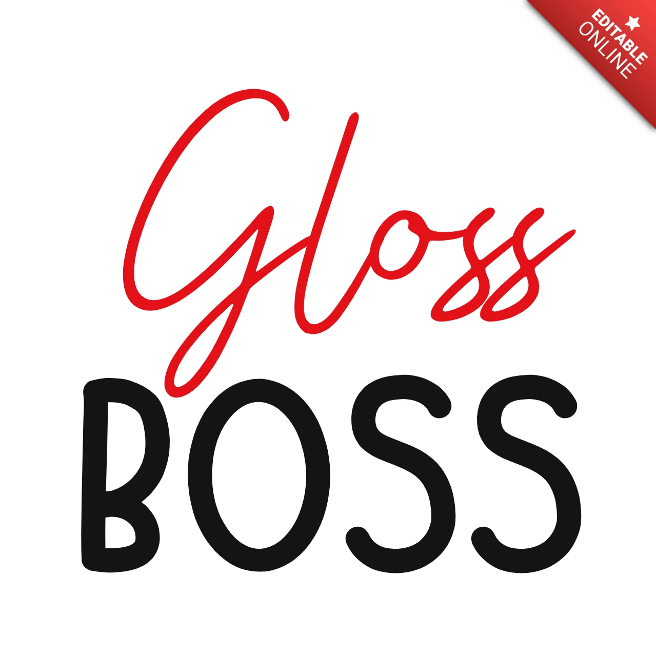 Gloss boss makeup t-shirt design vorlage