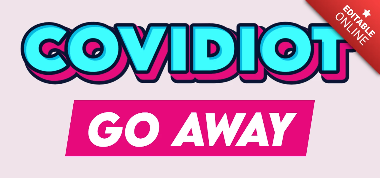 Шаблон дизайна футболки Covidiot covid