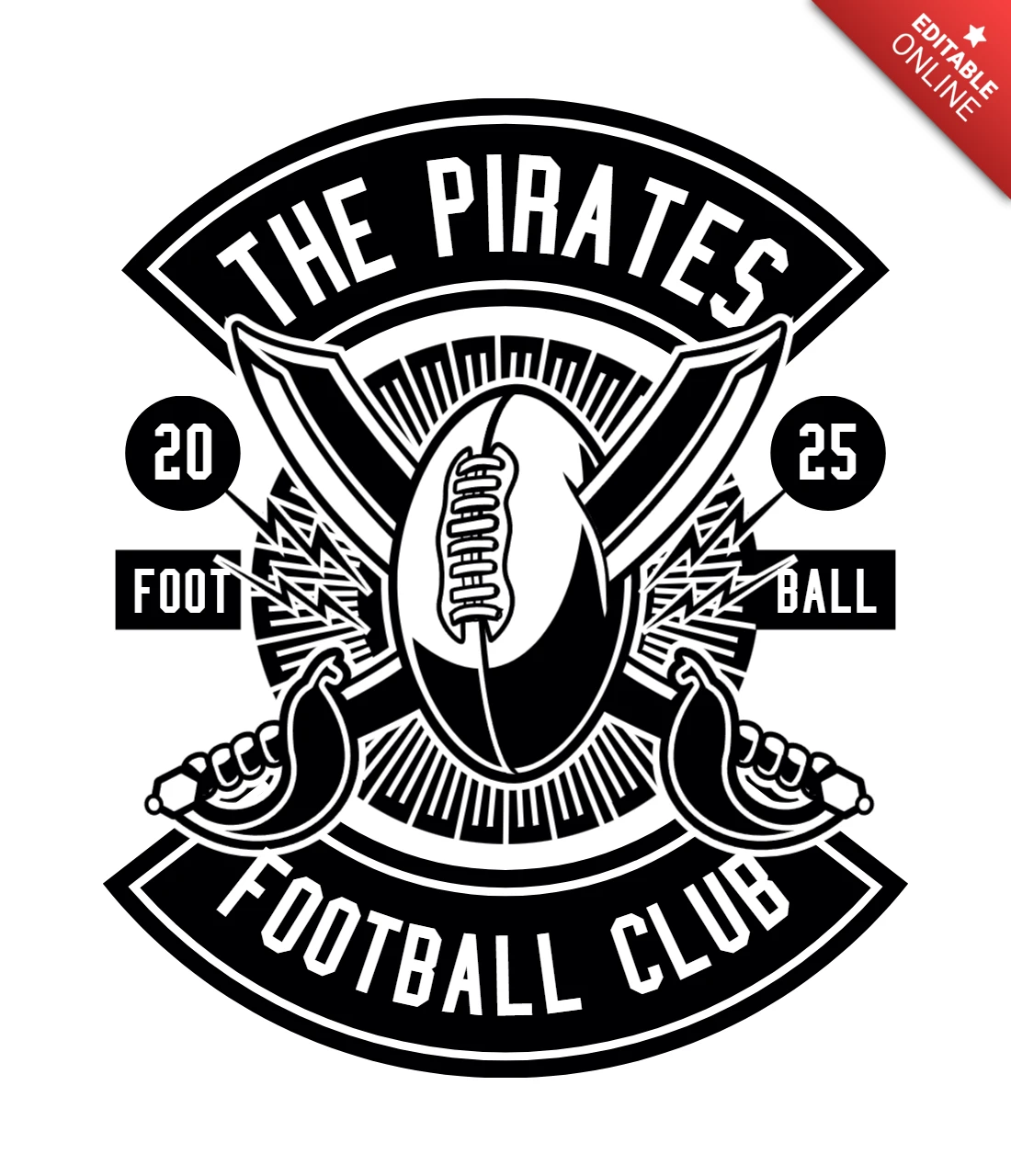 The Pirates Football Club T-shirt Design Template