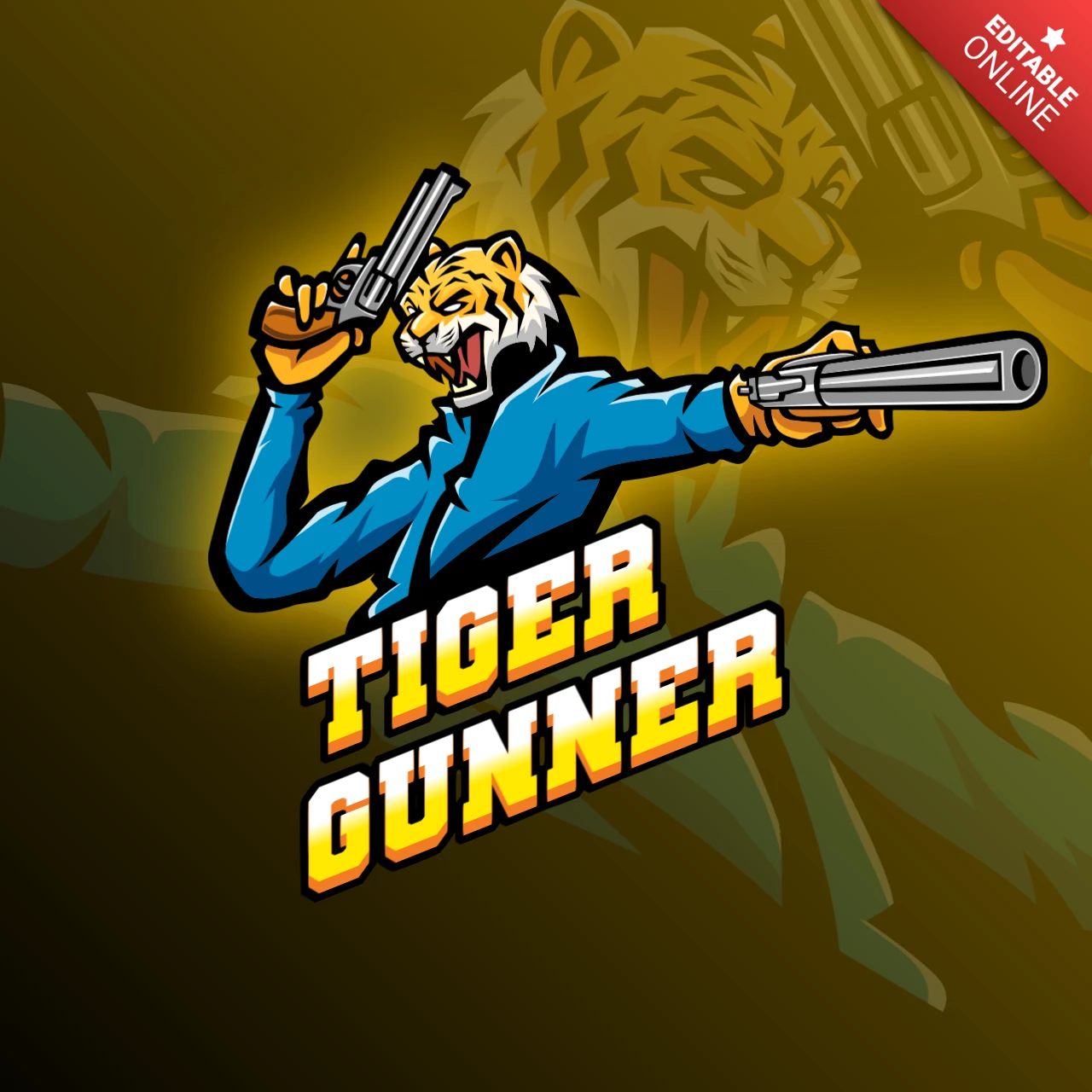 Tigers Esport Mascot Logo Design Template