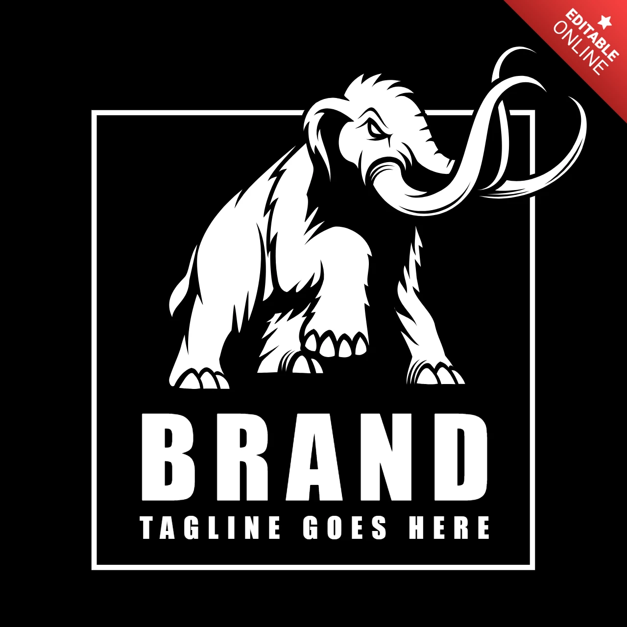 Modèle de logo Mammouth