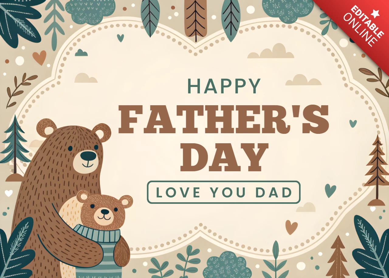 Whimsical Father's Day Design Template for Heartfelt Celebrations