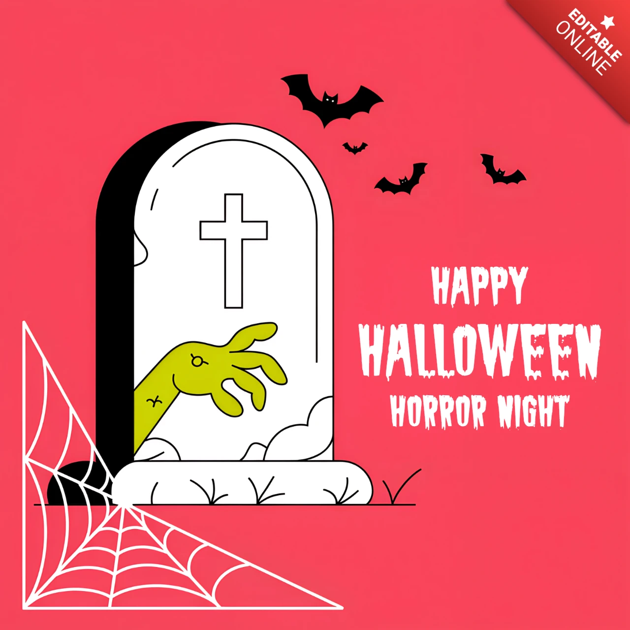 Conception plate de cimetière d'Halloween effrayant pour invitations à des fêtes et modèle de marchandises