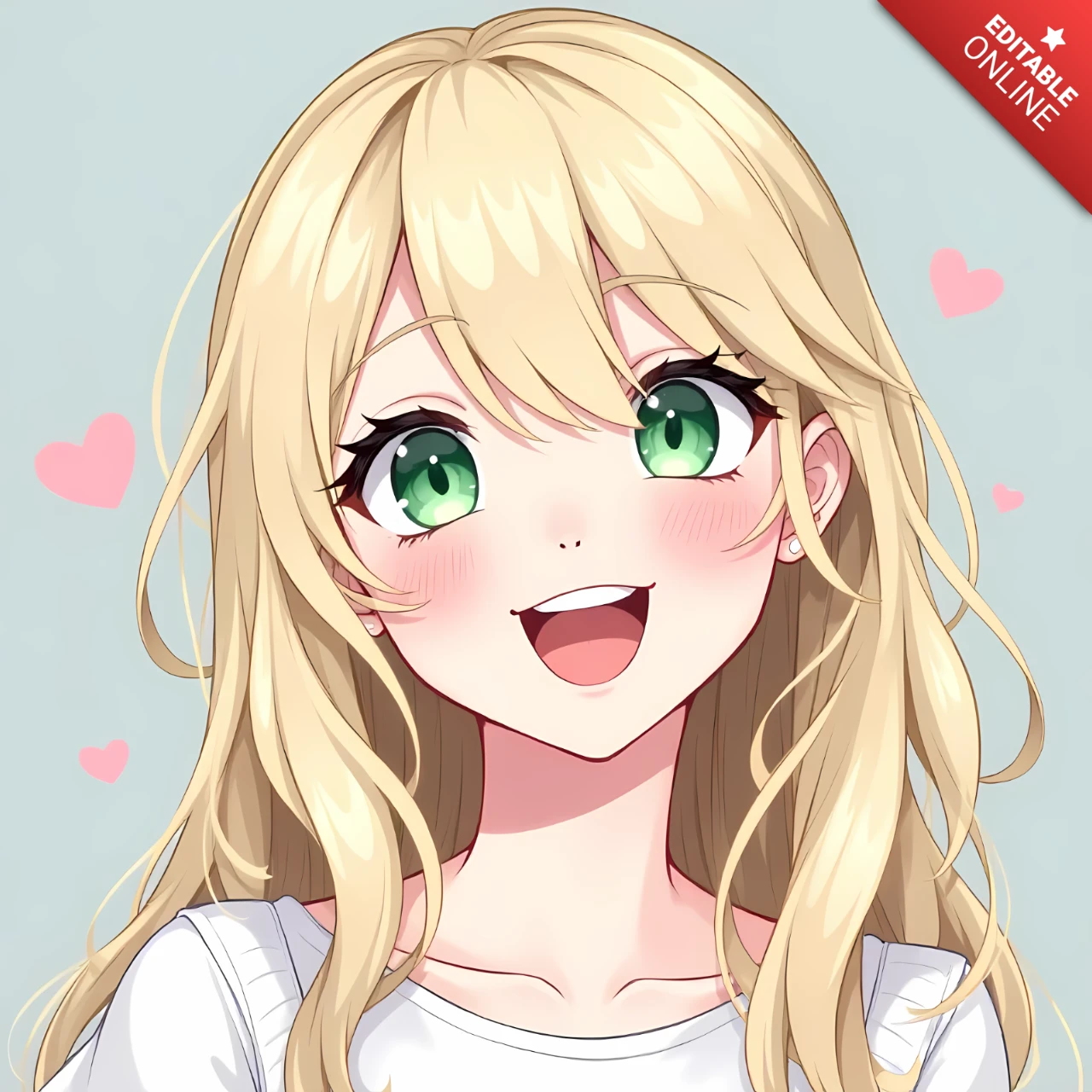 Editable Anime Character Design Template for Creative Projects