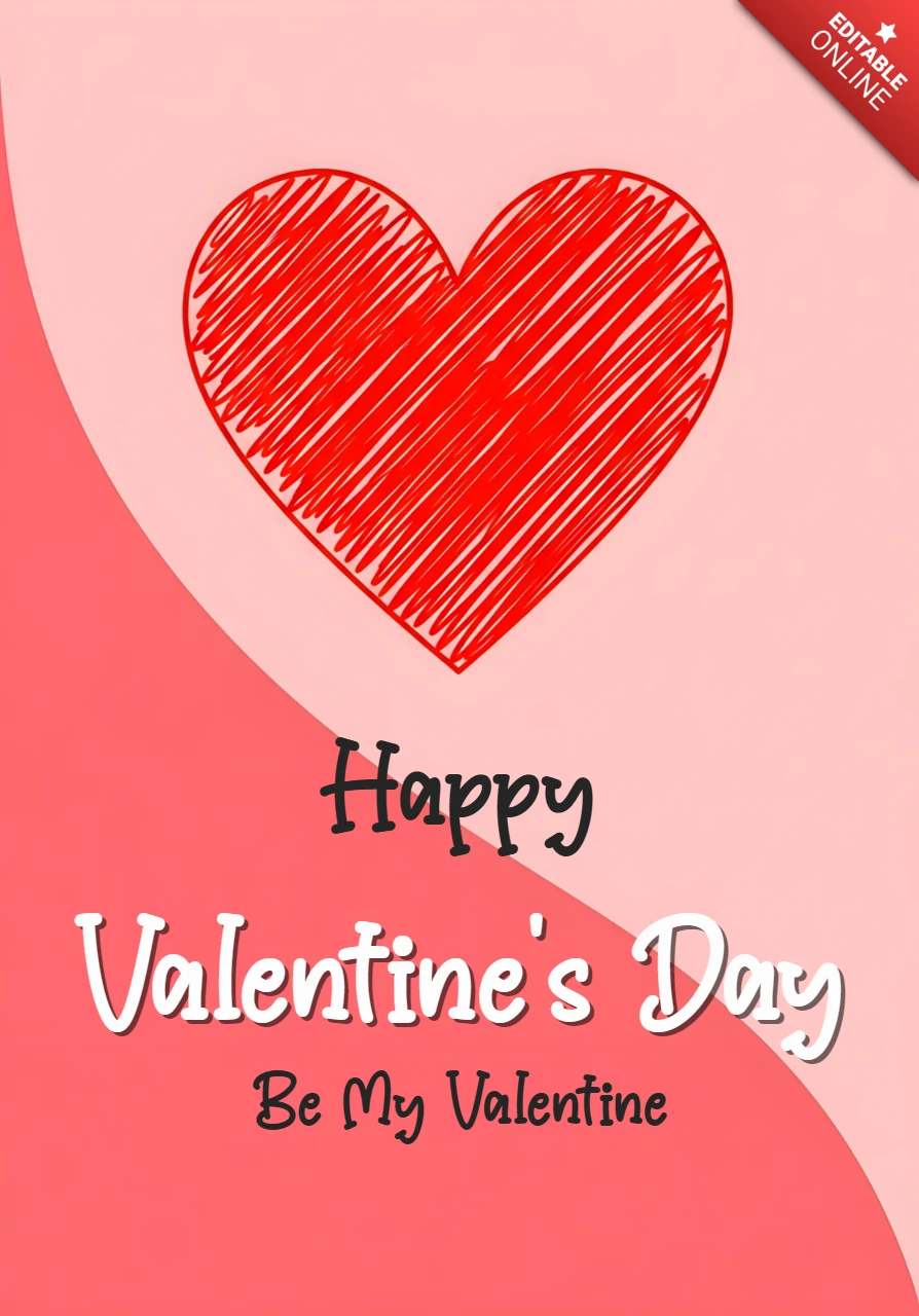 Herzdesign-Vorlage für Valentinstag-Grußkarten