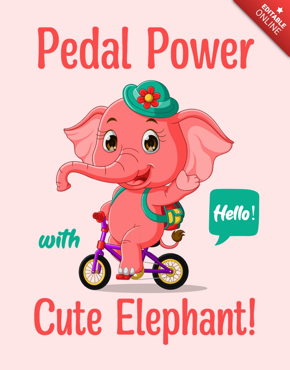 Modèle d'éléphant mignon pour vêtements d'enfants