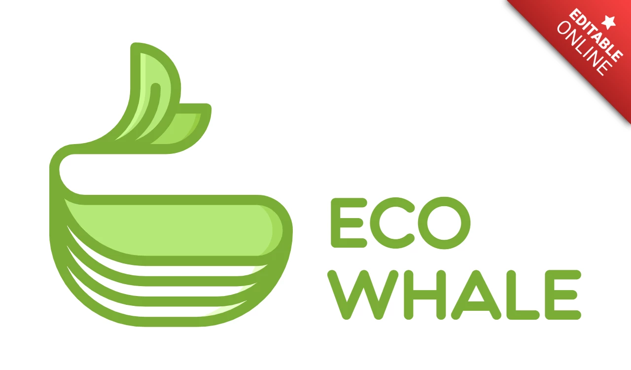 Öko-wal buntes logo design Vorlage
