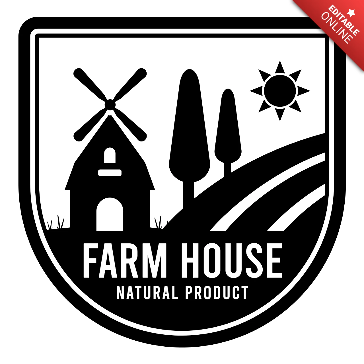 Plantilla de diseño de logotipo para productos ecológicos frescos
