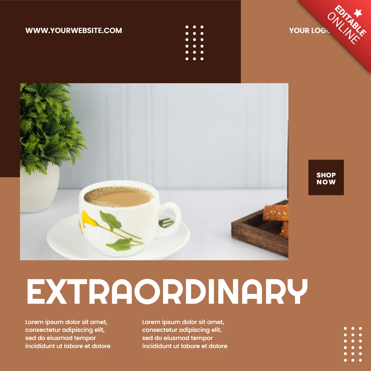 Extraordinary Coffee Instagram Post Design Template