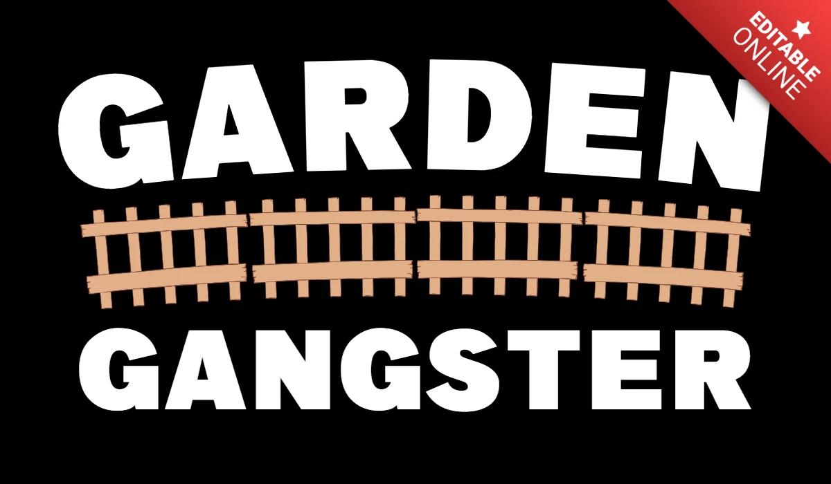 Garden Gangster T-shirt Design Template