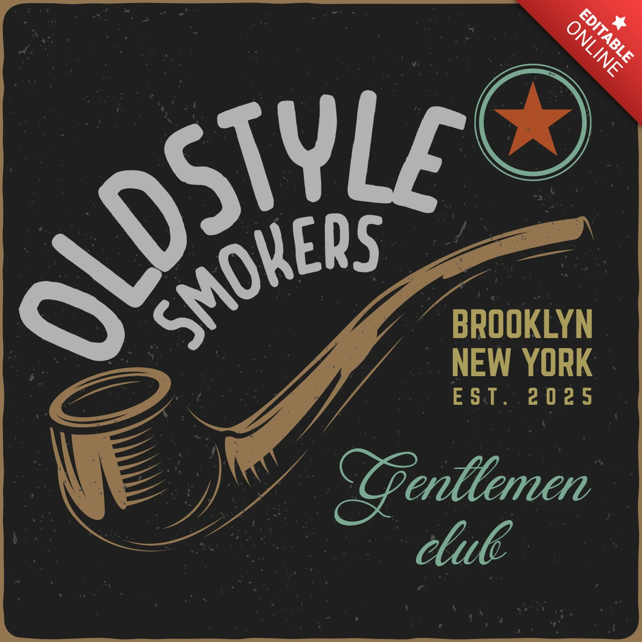 Old Style Smokers Gentlemen Club T-Shirt Design