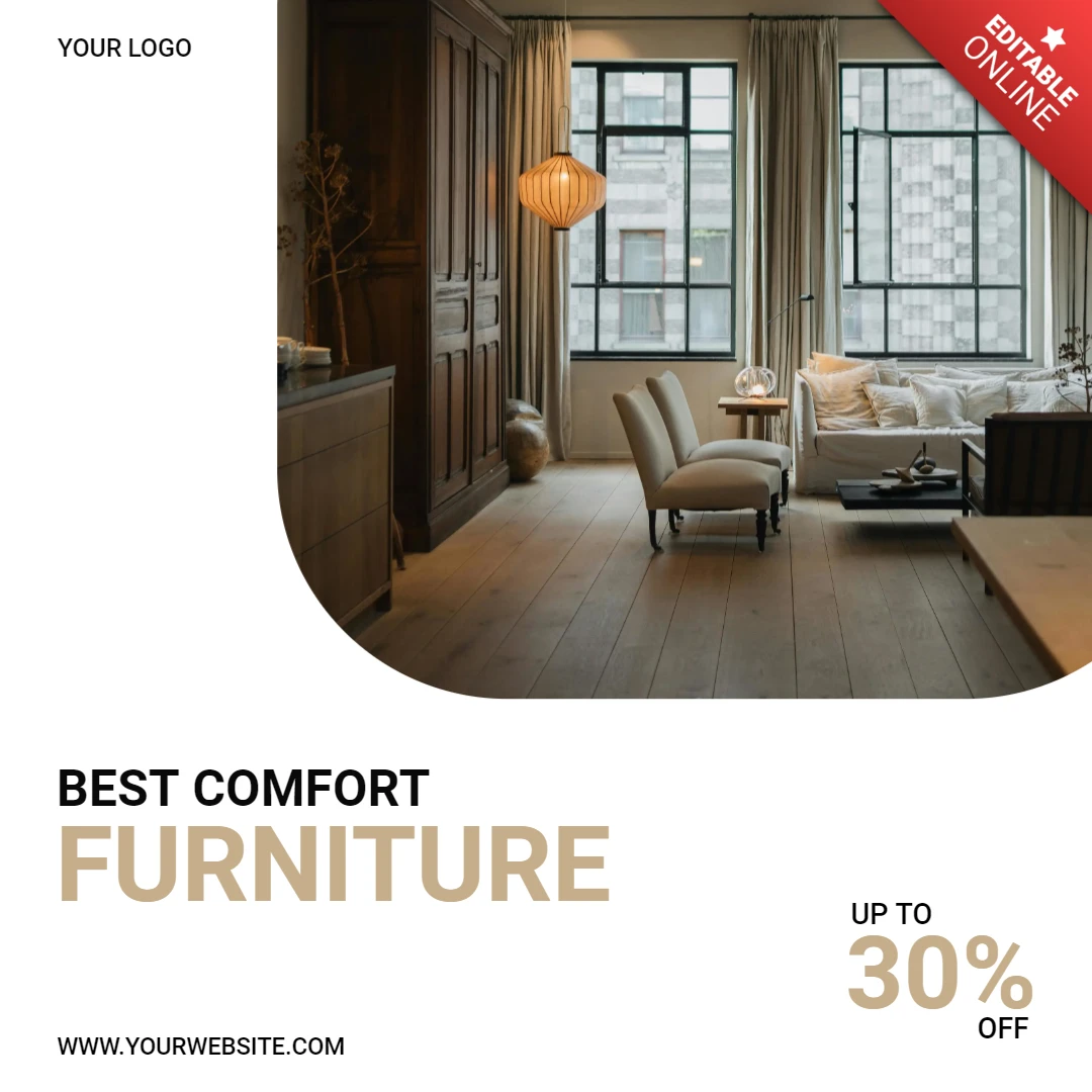 Clean Vintage Advertisement Instagram Post Design Template