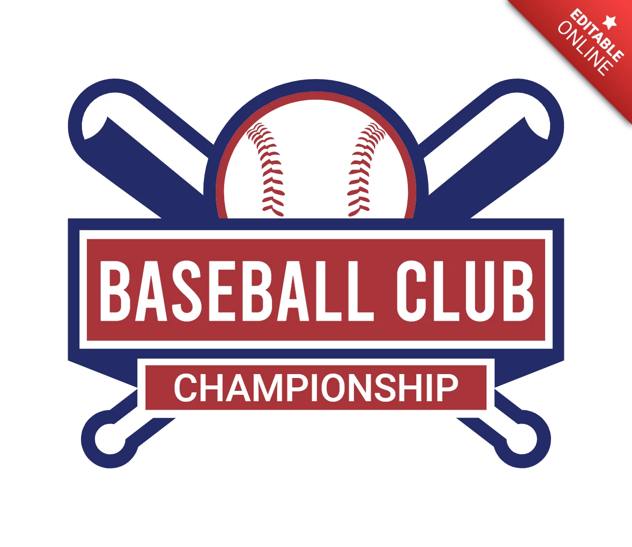 Designvorlage für das Sportlogo des Baseballclubturniers