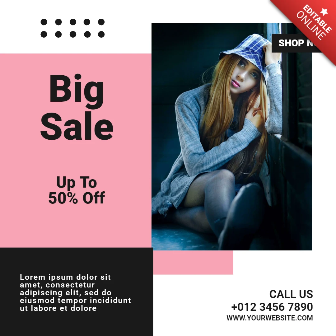 Grande oferta de venda moda instagram post design template