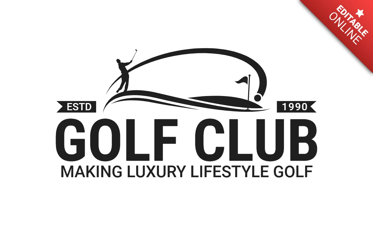 Plantilla de diseño de logotipo de deportes de torneo de club de golf