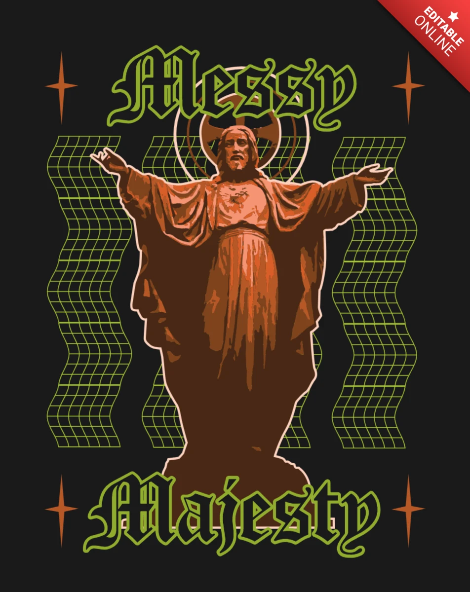 Messy Majesty Design Template for Artistic Apparel