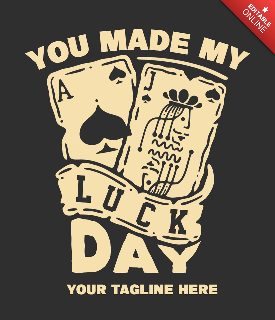 トランプ ヴィンテージTシャツデザインテンプレート