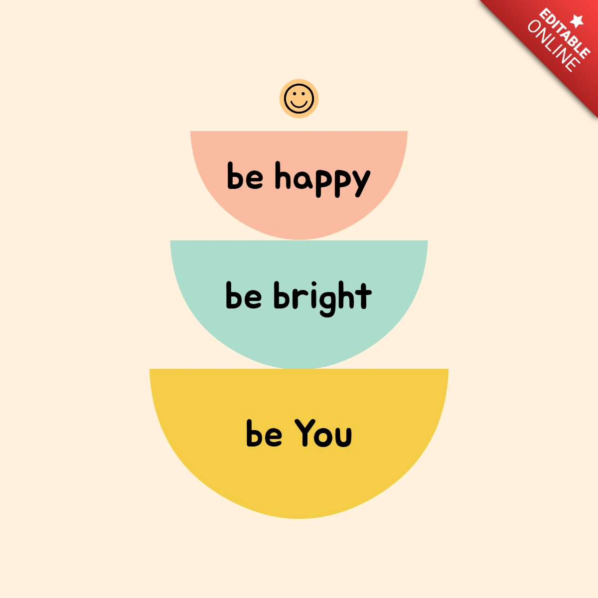 Cute Minimalist Motivational Quote Instagram Post Design Template