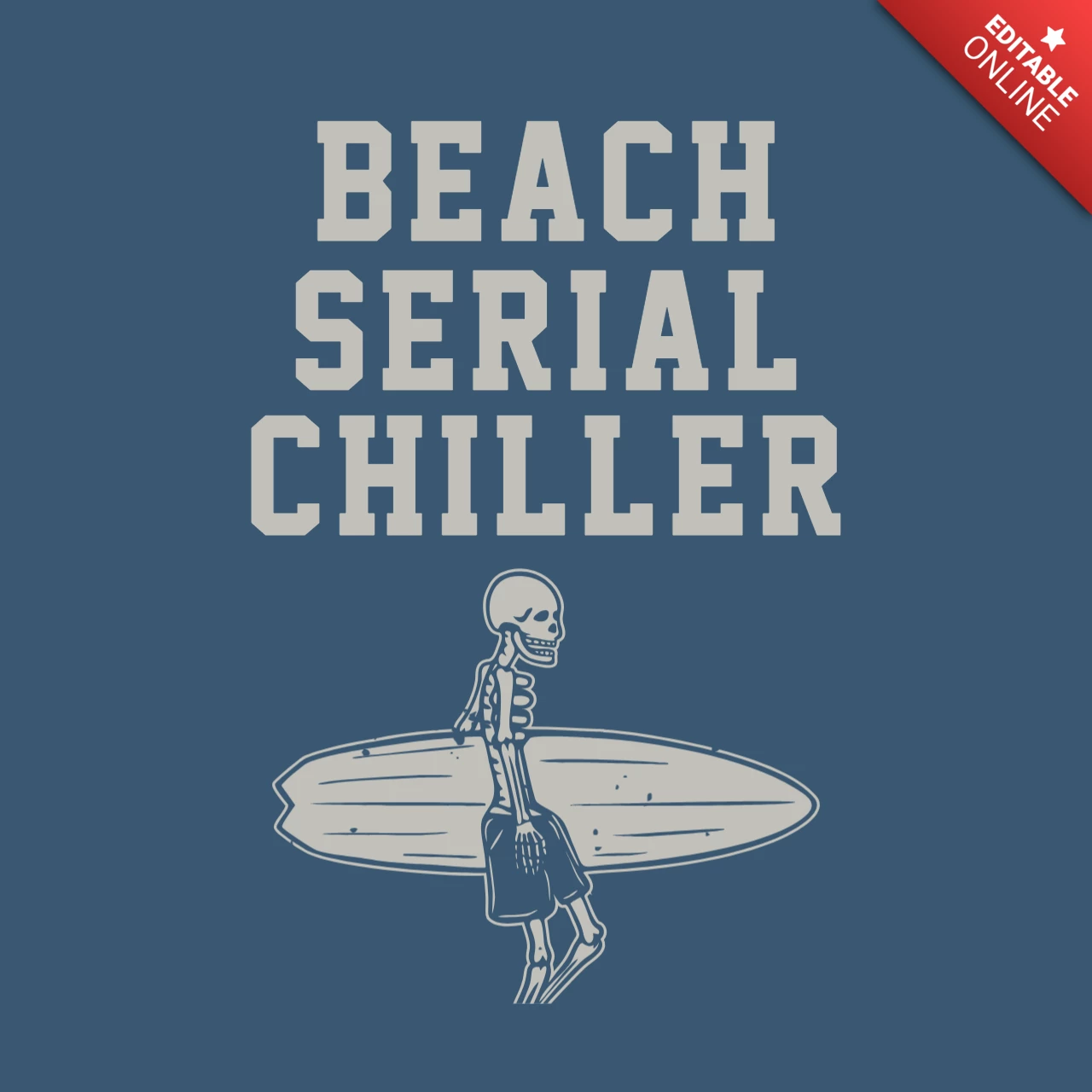 Skelet dragende surfplank t-shirt ontwerpsjabloon