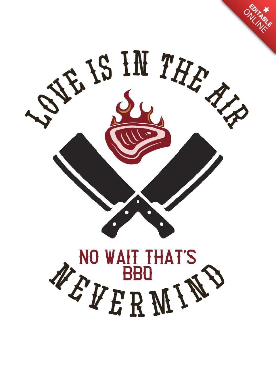 Fun BBQ T-shirt Template Design