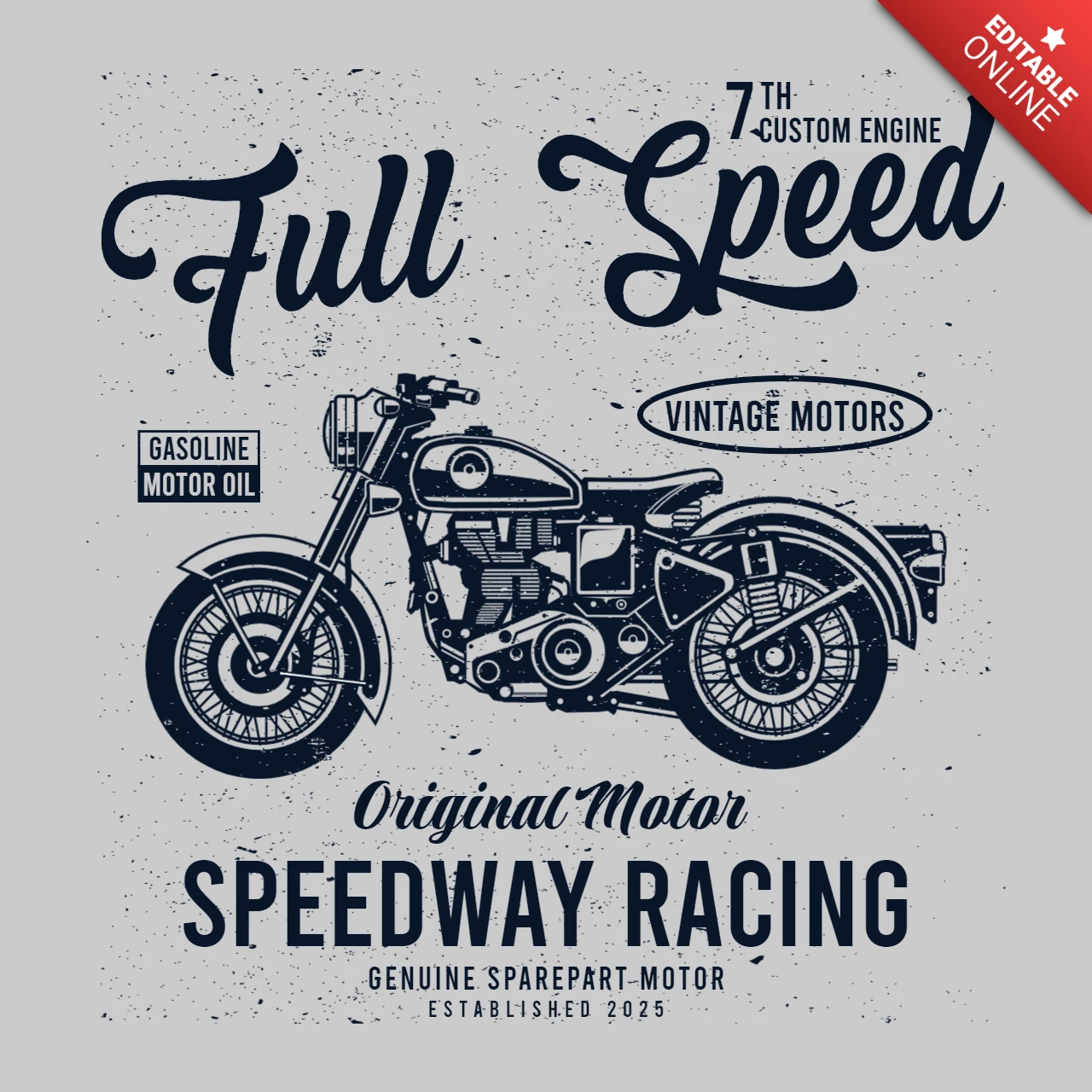 Ontwerpsjabloon motorrace t-shirt