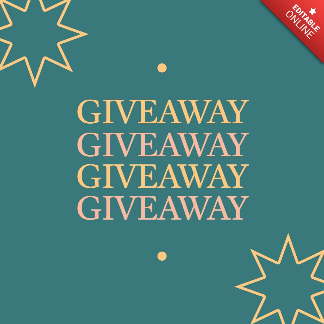 Minimalist Flat Christmas Giveaway Instagram Post Design Template