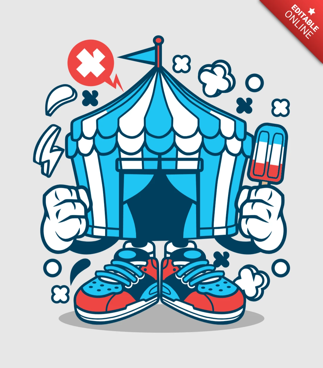Circus Cartoon Character Design Template