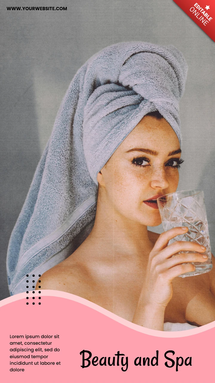 Modèle de conception d'histoire Instagram publicitaire pour le centre de spa