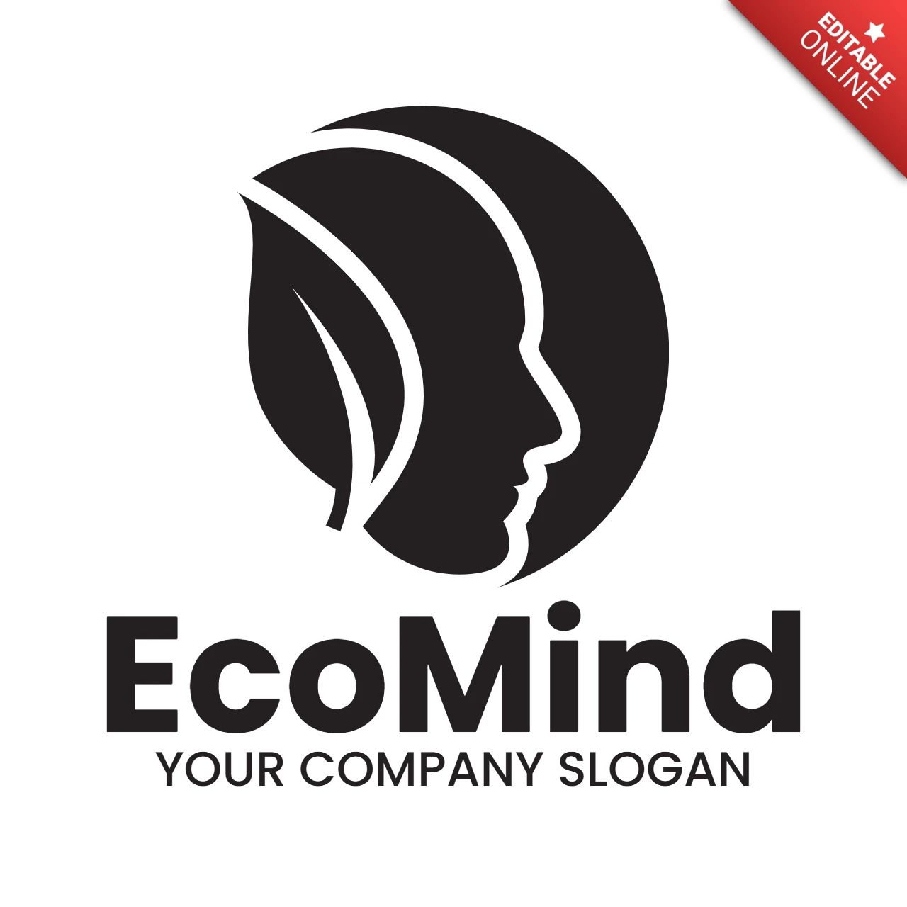 Eco mind logo design Vorlage