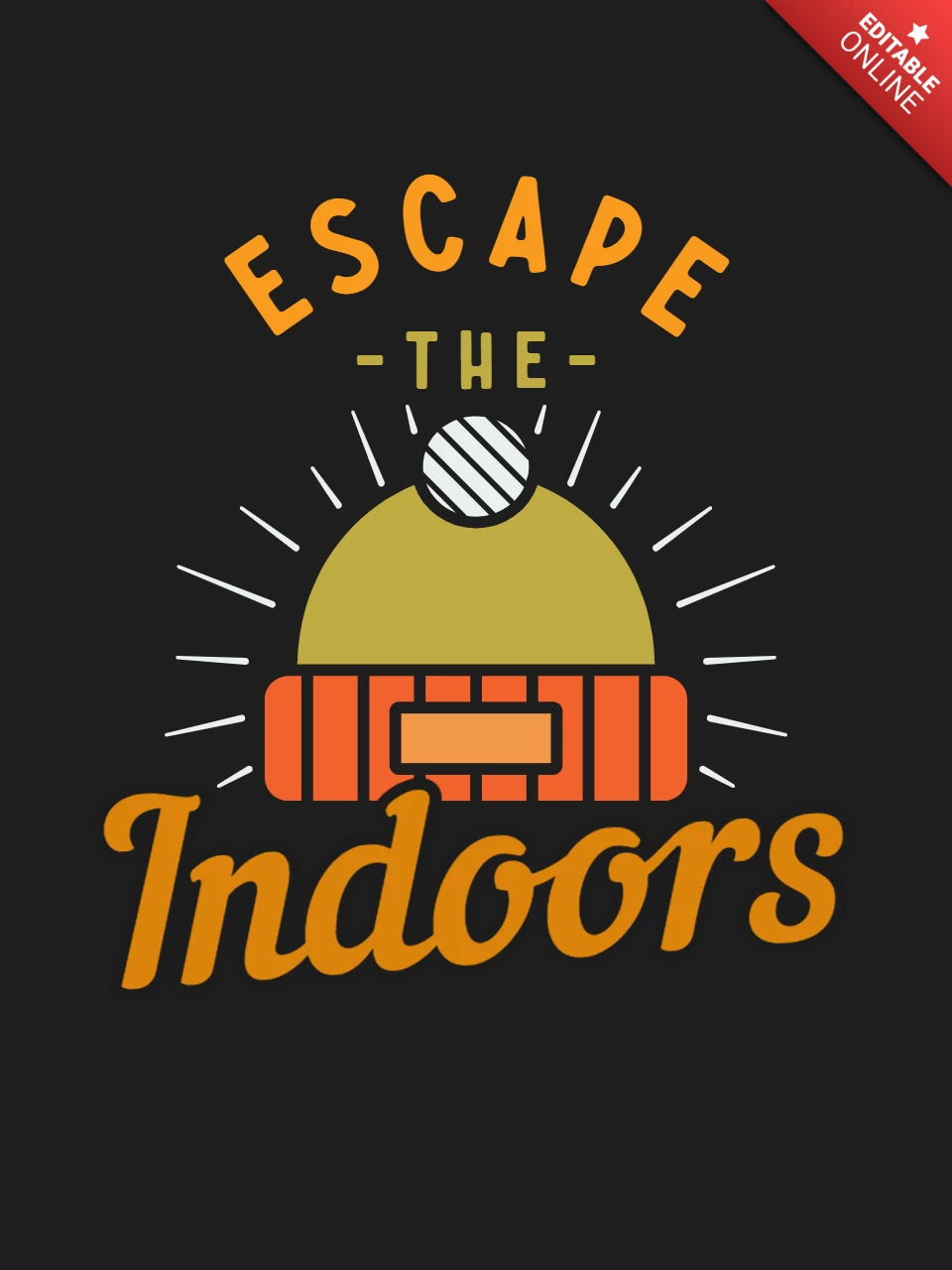 Modello di maglietta Escape the indoors