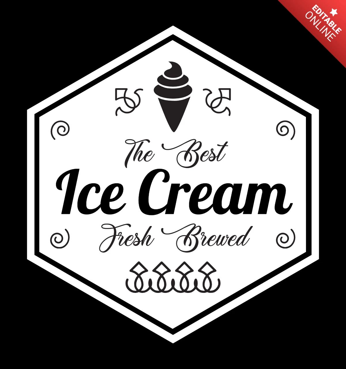 Melhor modelo de design de logotipo de sorvete